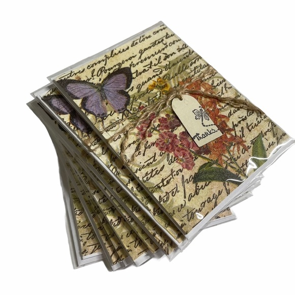 Butterfly Thank You Card Bundle Set of 8 Handmade - Picture 9 of 13